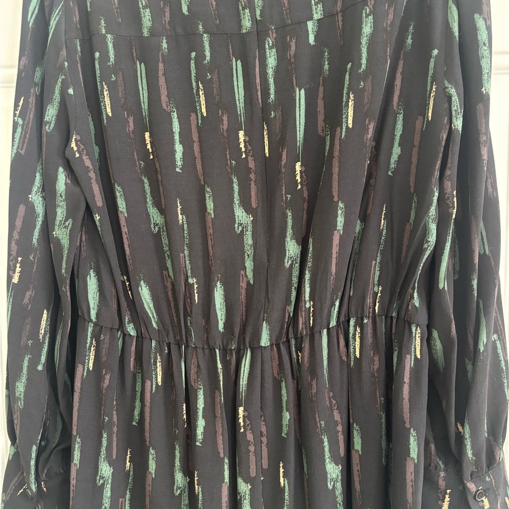 Zara Gabriela Abstract Patterned L/S Short Dress, Size Medium - Picture 12 of 15